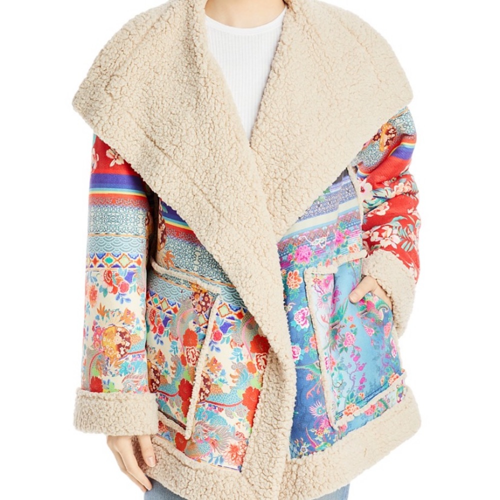 ISO Johnny Was Anna Shearling Jacket XS